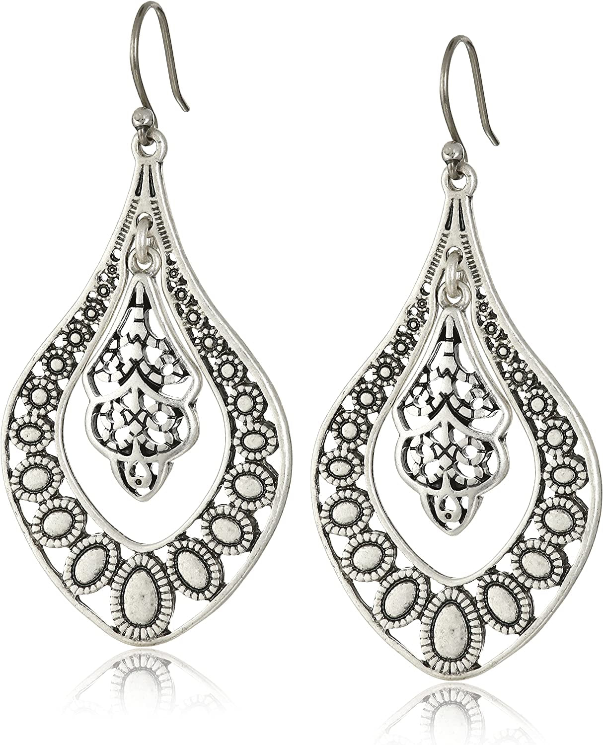 Lucky Brand Sahara Dust Filigree Oblong Earring Apparel & Accessories > Jewelry > Earrings Lucky Brand   