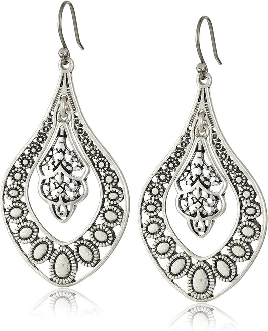 Lucky Brand Sahara Dust Filigree Oblong Earring Apparel & Accessories > Jewelry > Earrings Lucky Brand   