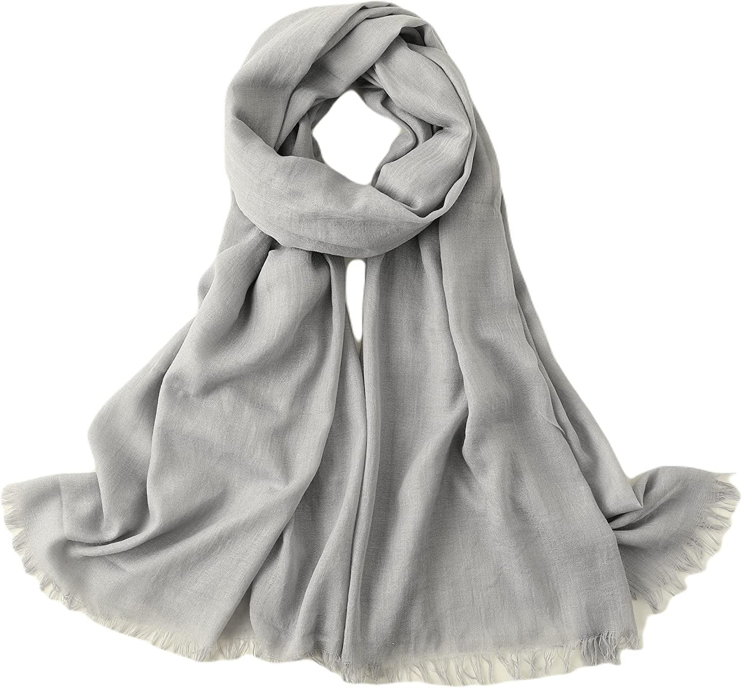 Jeelow Cotton Feel Scarf Shawl Wrap Soft Lightweight Scarves and Wraps for Men Women Apparel & Accessories > Clothing Accessories > Scarves & Shawls Jeelow   