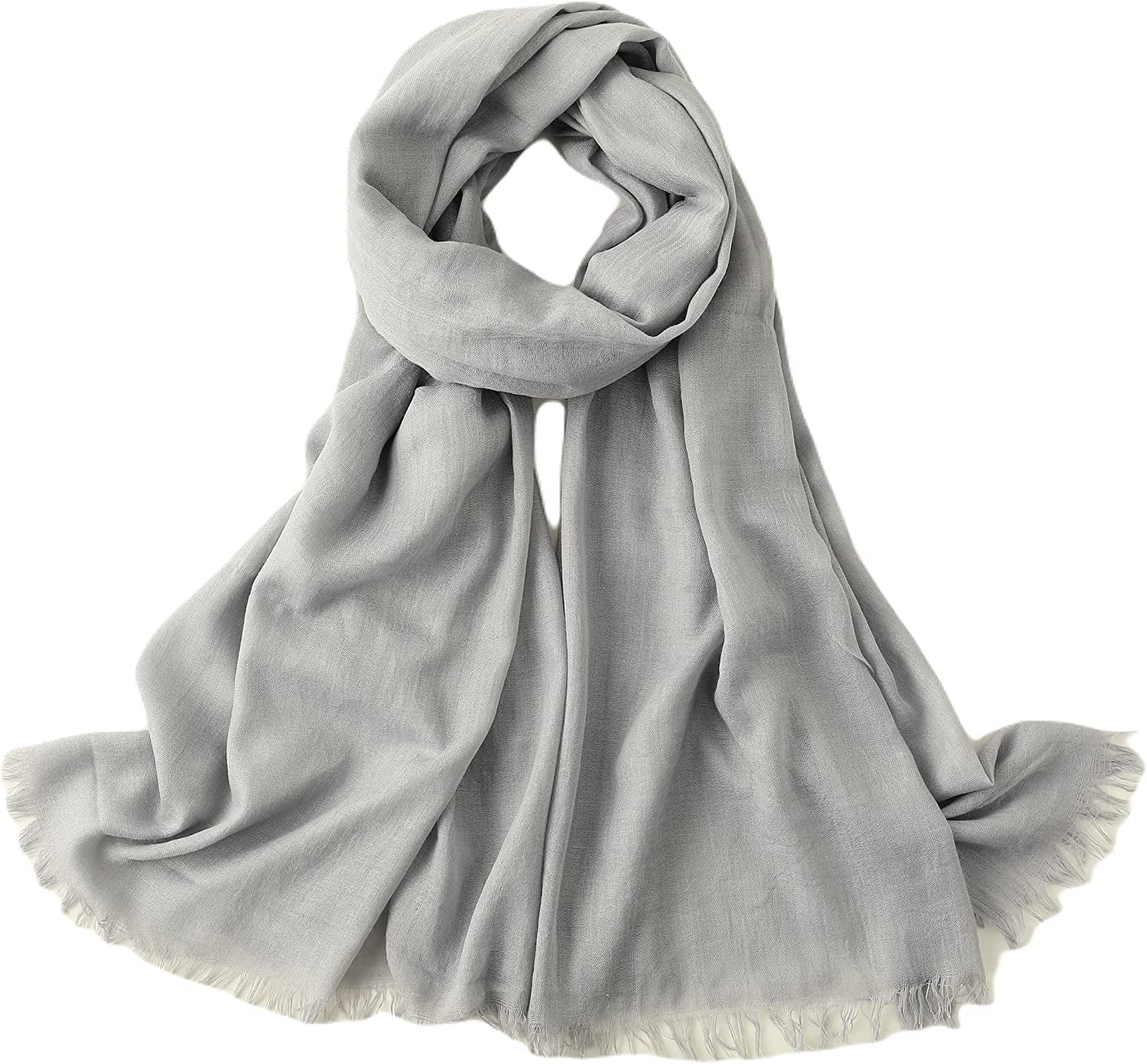 Jeelow Cotton Feel Scarf Shawl Wrap Soft Lightweight Scarves and Wraps for Men Women Apparel & Accessories > Clothing Accessories > Scarves & Shawls Jeelow   