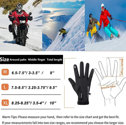 Weitars Winter Warm Gloves for Men Women Touchscreen Waterproof Thermal Snow Gloves for Cycling Hiking Apparel & Accessories > Clothing Accessories > Gloves & Mittens Weitars   