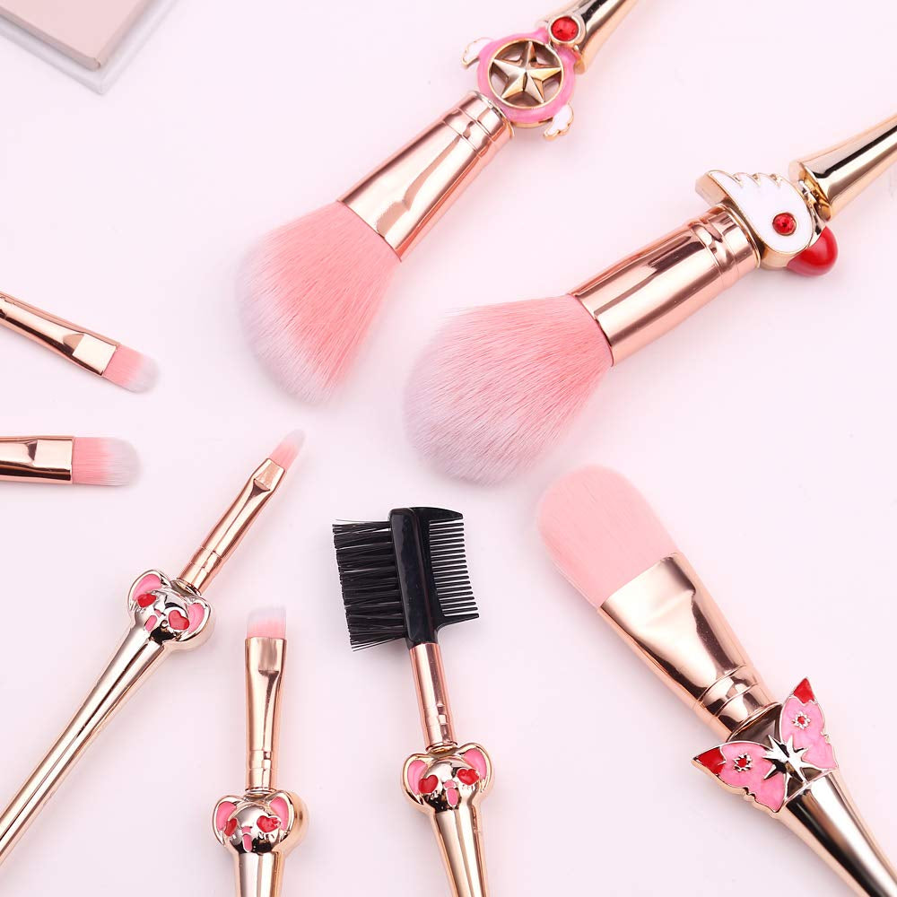 Magic Sakura Makeup Brushes Set - 8Pcs Cosmetic Makeup Brush Set Professional Tool Kit Set Pink Drawstring Bag Included (Sakura) (8Pcs) Health & Beauty > Personal Care > Cosmetics > Cosmetic Tools > Makeup Tools rongji jewelry   