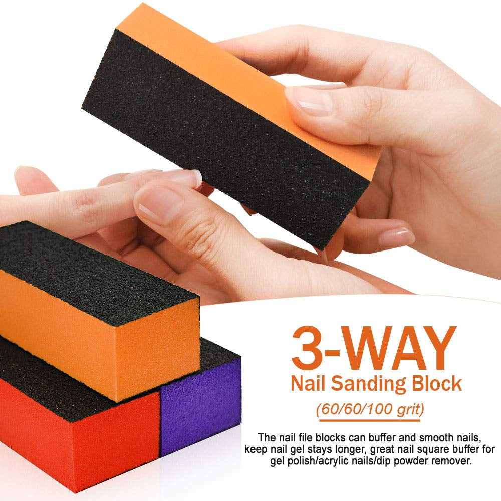 Nail Files and Buffers Kit, 100/180 Grit Emery Boards for Nails, Cube Nail Buffer Block for Acrylic Nails, Professional Manicure Tools with Glass Nail File/Smoother Buffer Block/Cleaner Brush (15Pcs) Health & Beauty > Personal Care > Cosmetics > Cosmetic Tools > Nail Tools Spaidoon   