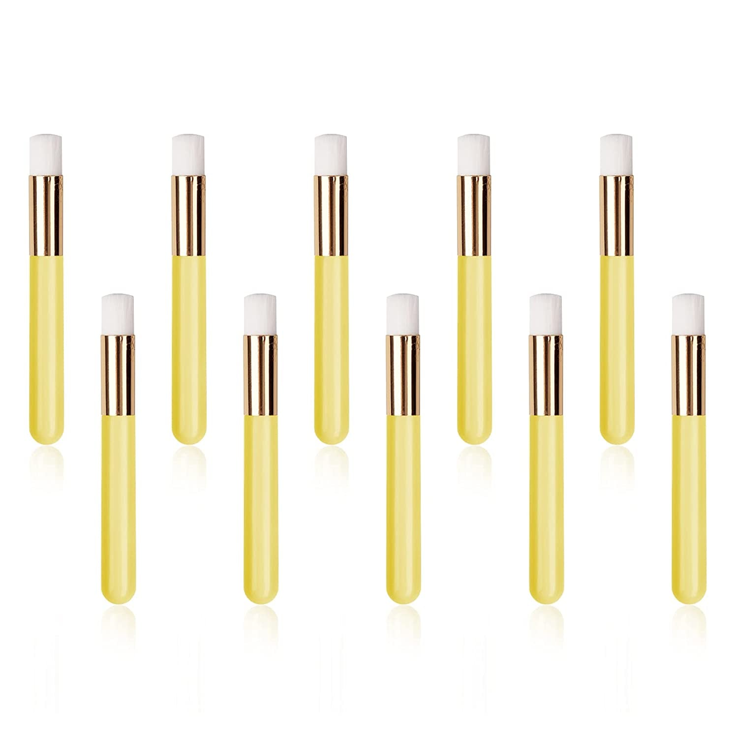 Lash Shampoo Brushes, 10 Pieces Eyelash Extension Cleansing Brush Peel off Blackhead Remover Tool Facial Cleansing Brushes Nose Pore Deep Cleaning Brush Cosmetic Lash Cleanser Brush (White,Pink) Health & Beauty > Personal Care > Cosmetics > Cosmetic Tools > Makeup Tools LOPURO Yellow  