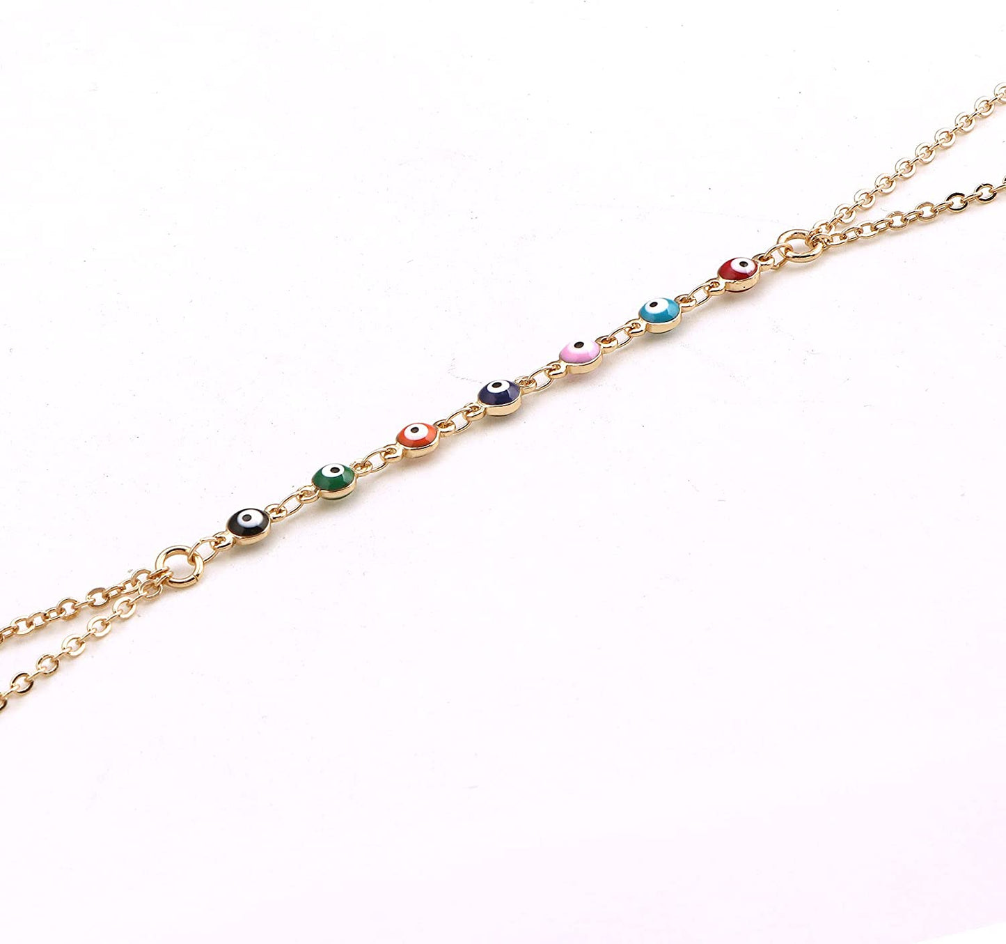 Plated 14K Gold Evil Eye Body Chain Necklace for Women Girls,Evil Eye Choker Necklace,13+3 Inch Extender Chain Apparel & Accessories > Jewelry > Necklaces Concise Royal   