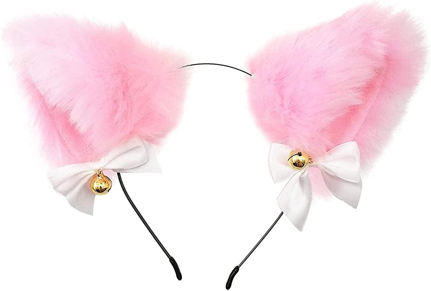 Faylay Cosplay Girl Plush Furry Cat Ears Headwear Accessory for Cam Girl Party Apparel & Accessories > Clothing Accessories > Headwear Faylay 18-pink  