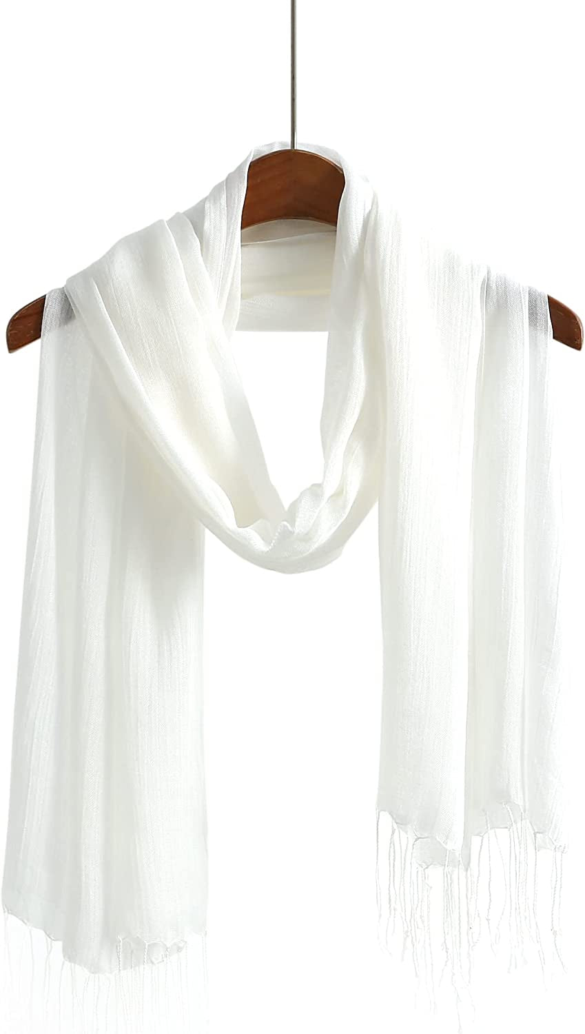 Jeelow Cotton Feel Scarf Shawl Wrap Soft Lightweight Scarves and Wraps for Men Women Apparel & Accessories > Clothing Accessories > Scarves & Shawls Jeelow   