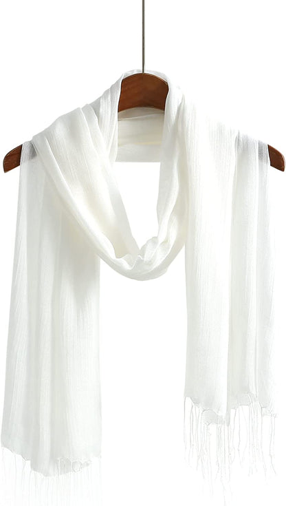 Jeelow Cotton Feel Scarf Shawl Wrap Soft Lightweight Scarves and Wraps for Men Women Apparel & Accessories > Clothing Accessories > Scarves & Shawls Jeelow   