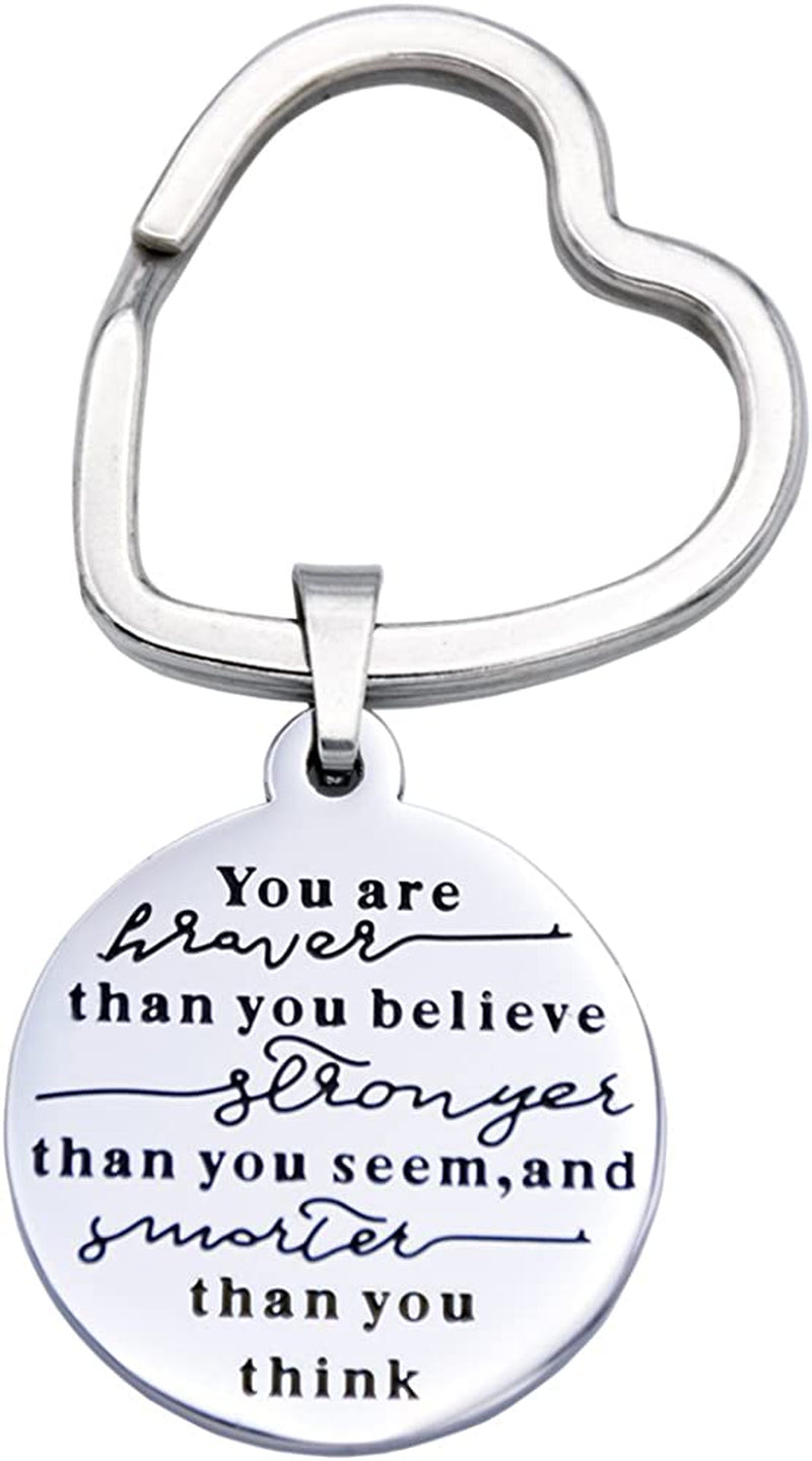 O.RIYA Always Remember You Are Braver than You Believe Jewelry Necklace/Keyring Apparel & Accessories > Jewelry > Bracelets O.RIYA keyring  