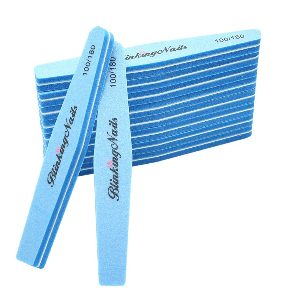 Sponge Nail File and Buffers 10Pcs for Nail Art Care Double Sides Design 100/180 Grit Nail Buffer Professional Manicure Nail Tools Color Gray Health & Beauty > Personal Care > Cosmetics > Cosmetic Tools > Nail Tools BlinkingNails Blue  