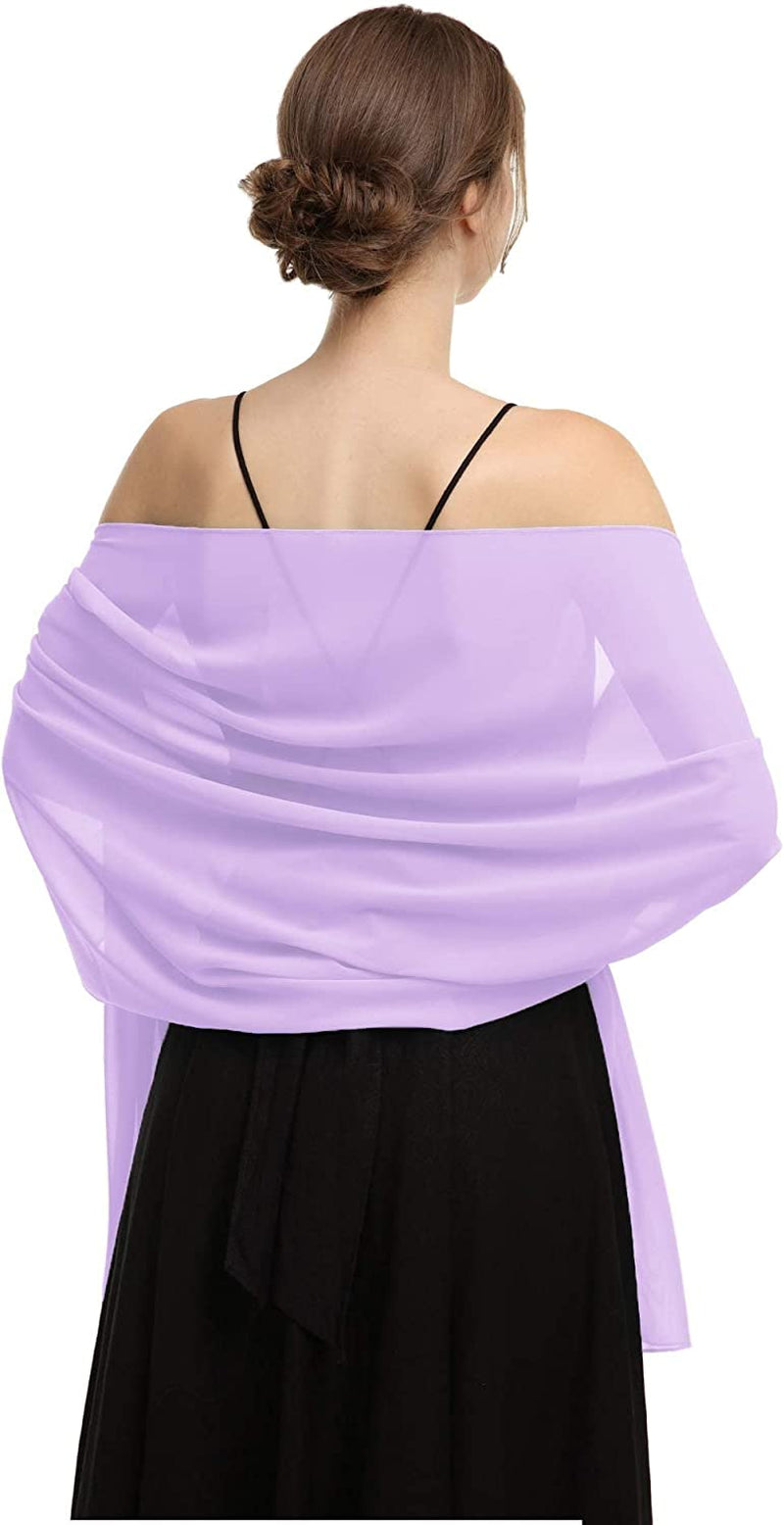 Chiffon Shawls Scarves Wraps for Bridal Wedding Party Evening Dress and Special Occasion Dresses Apparel & Accessories > Clothing Accessories > Scarves & Shawls Baoqiya Lavende Length(79") * Width(19") 