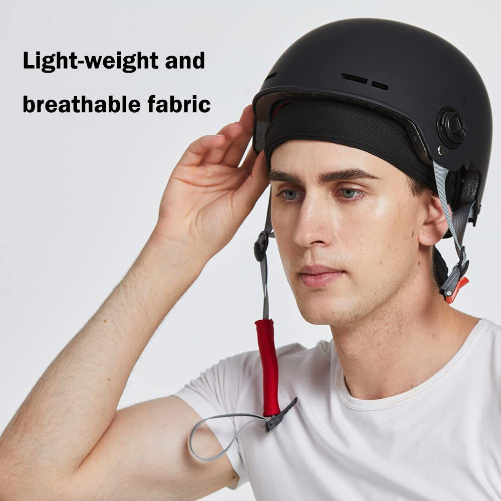 Super Absorbent Skull Caps Built-In No Sweat Liners Moisture Absorbent Bandana Headbands for Men Women Dew Rag with Sweatband Apparel & Accessories > Clothing Accessories > Bandanas & Headties QING   