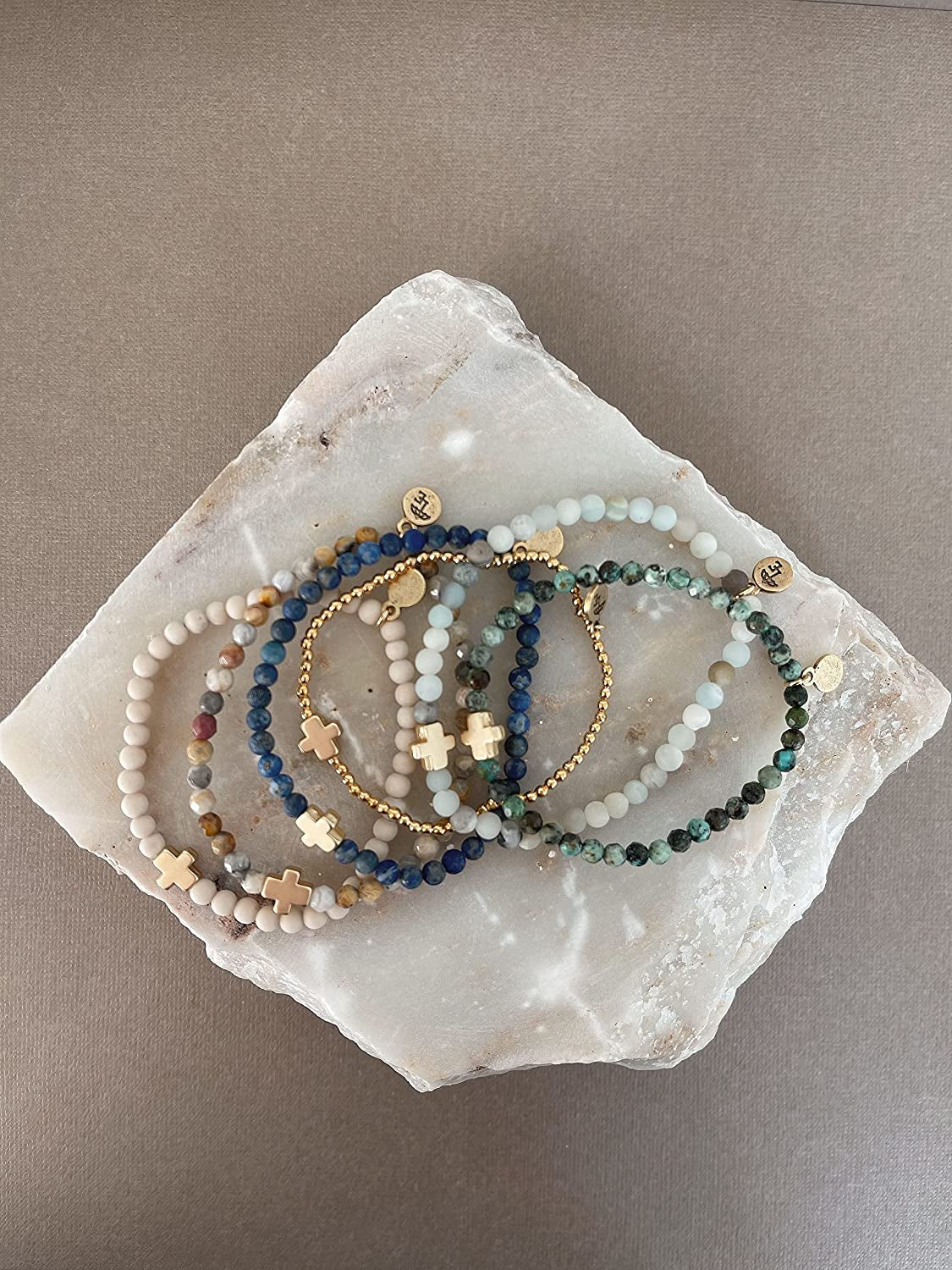 Lenny & Eva Faith over Fear Cross Stretchable Bracelets for Women, Inspirational Jewelry with Message on Card Apparel & Accessories > Jewelry > Bracelets Lenny & Eva   