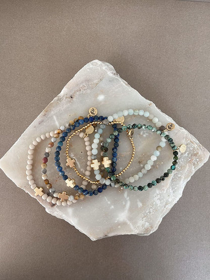 Lenny & Eva Faith over Fear Cross Stretchable Bracelets for Women, Inspirational Jewelry with Message on Card Apparel & Accessories > Jewelry > Bracelets Lenny & Eva   