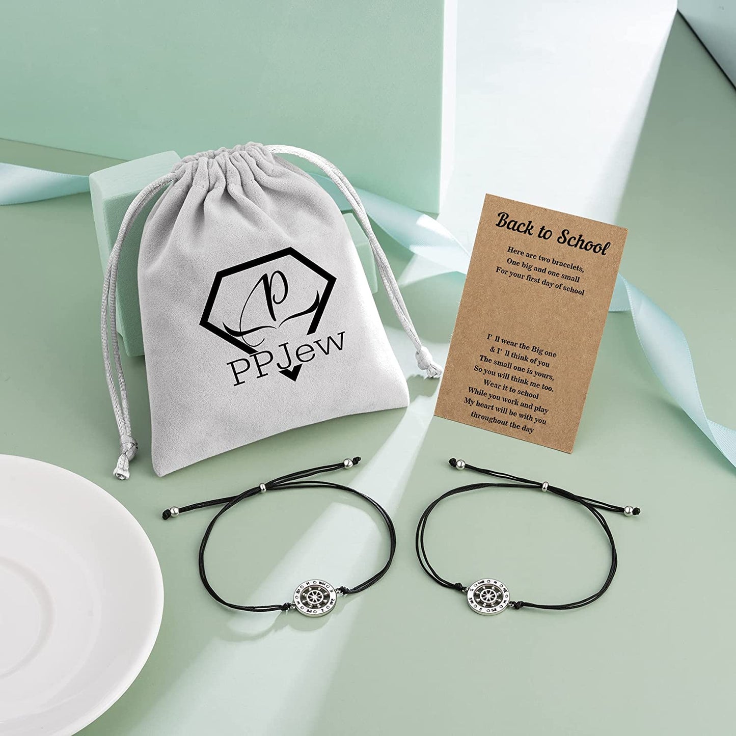 Ppjew Mother and Daughter Bracelet Set Mother'S Day Jewelry Gift from Daughter Mommy and Me Matching Bracelets Back to School Gifts Apparel & Accessories > Jewelry > Bracelets PJan   