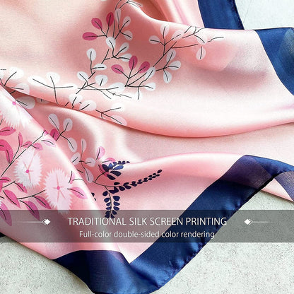 Silk Scarf Women Chiffon Shawl Satin Neckerchief Head Wrap Thin Scarf Beach Hijab Bridal Shawl Binder Scarf Chiffon White Apparel & Accessories > Clothing Accessories > Scarves & Shawls WEIGEER   