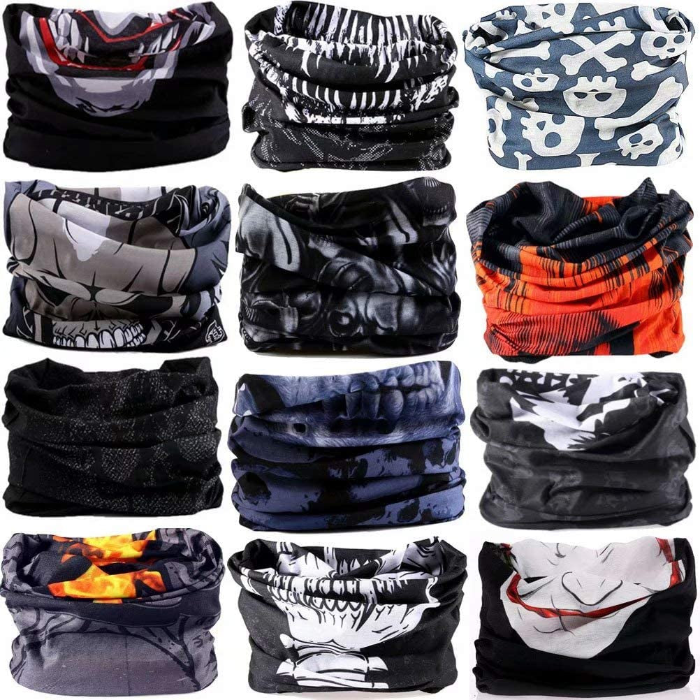 DEMIL 6PCS/8PCS/12PCS Seamless Headband Bandanas Headwear for Men&Women Scarf Apparel & Accessories > Clothing Accessories > Headwear Demil Sports A3(12pcs)  