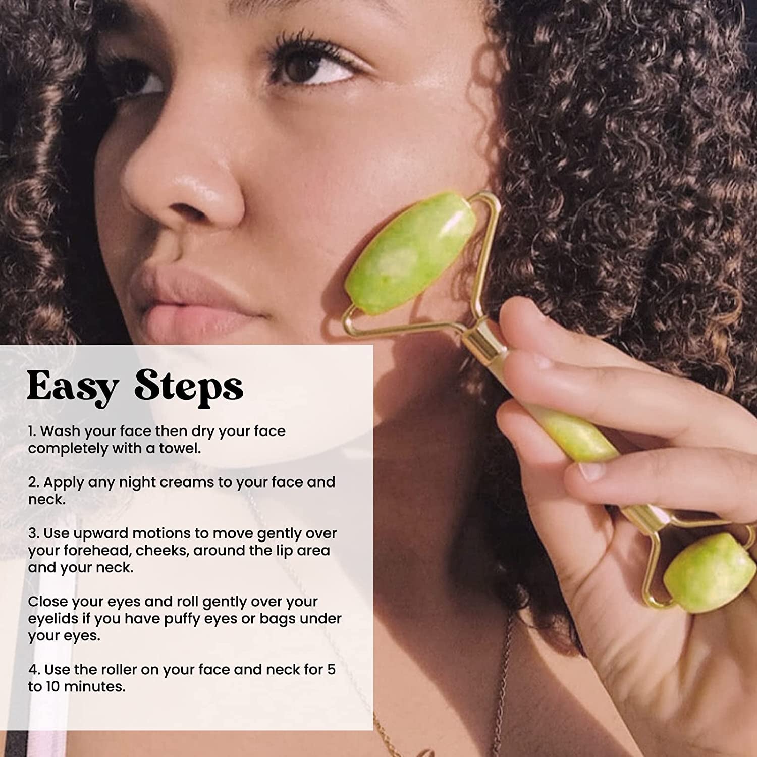 Jade Roller & Gua Sha Facial Skin Care Tools - Self Care Gifts for Women Beauty Face Roller Massager Skincare Guasha Health & Beauty > Personal Care > Cosmetics > Cosmetic Tools > Skin Care Tools ROSELYNBOUTIQUE   