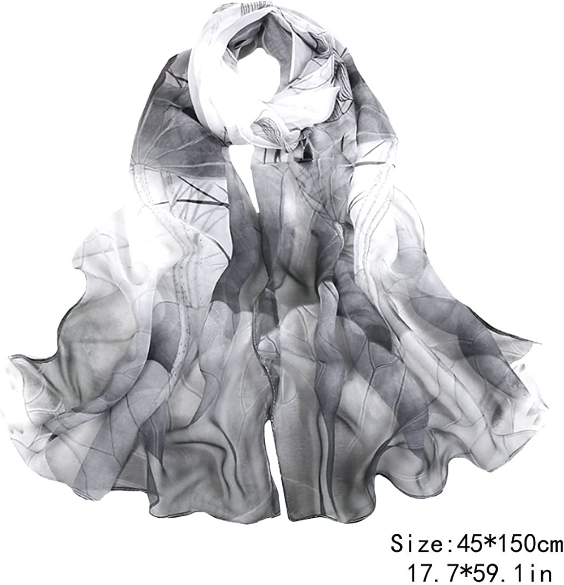 Van Caro Scarfs for Women Lightweight Floral Scarf Soft Long Fashion Scarves Sun-Proof Wrap Shawl Apparel & Accessories > Clothing Accessories > Scarves & Shawls Lobagve   