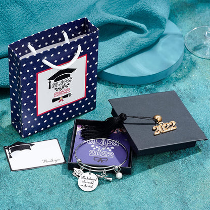 M MOOHAM Graduation Gifts for Her 2022, Senior Class of 2022 High School College Graduation Gifts for Women Girls Friend Daughter, Inspirational Graduation Bracelet Jewelry Apparel & Accessories > Jewelry > Bracelets M MOOHAM   