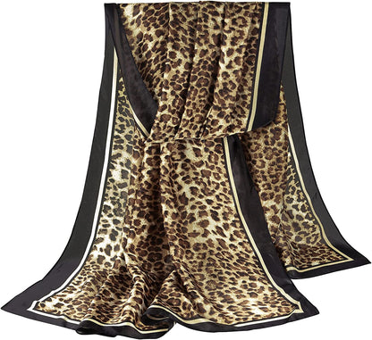 GERINLY Scarves - Animal Print Shawl Wraps Fashion Zebra Pattern Scarf for Women Apparel & Accessories > Clothing Accessories > Scarves & Shawls GERINLY F-coffee  