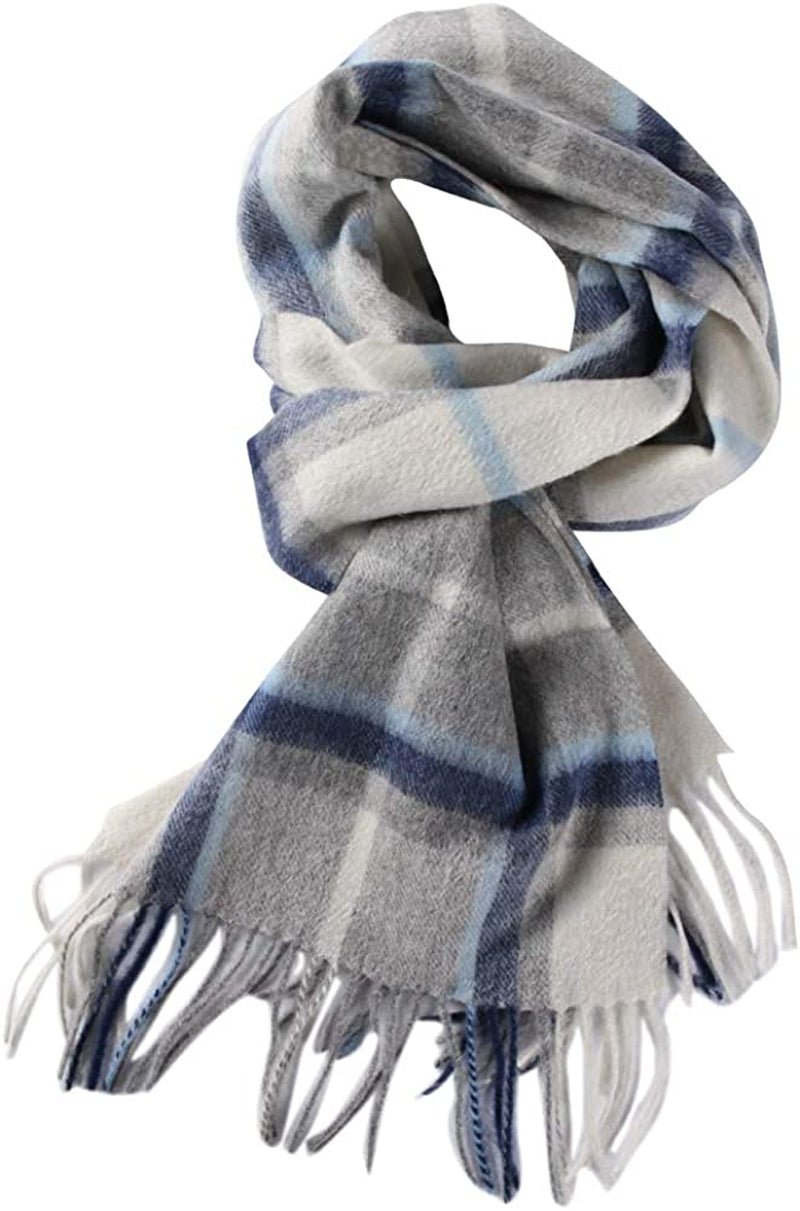 WAMSOFT 100% Pure Wool Scarf, Thick Long Plaid Scarf Winter Tartan Scarves for Men Women… Apparel & Accessories > Clothing Accessories > Scarves & Shawls WAMSOFT Sapphire Plaid  