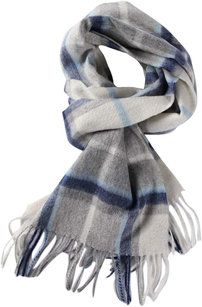 WAMSOFT 100% Pure Wool Scarf, Thick Long Plaid Scarf Winter Tartan Scarves for Men Women… Apparel & Accessories > Clothing Accessories > Scarves & Shawls WAMSOFT Sapphire Plaid  