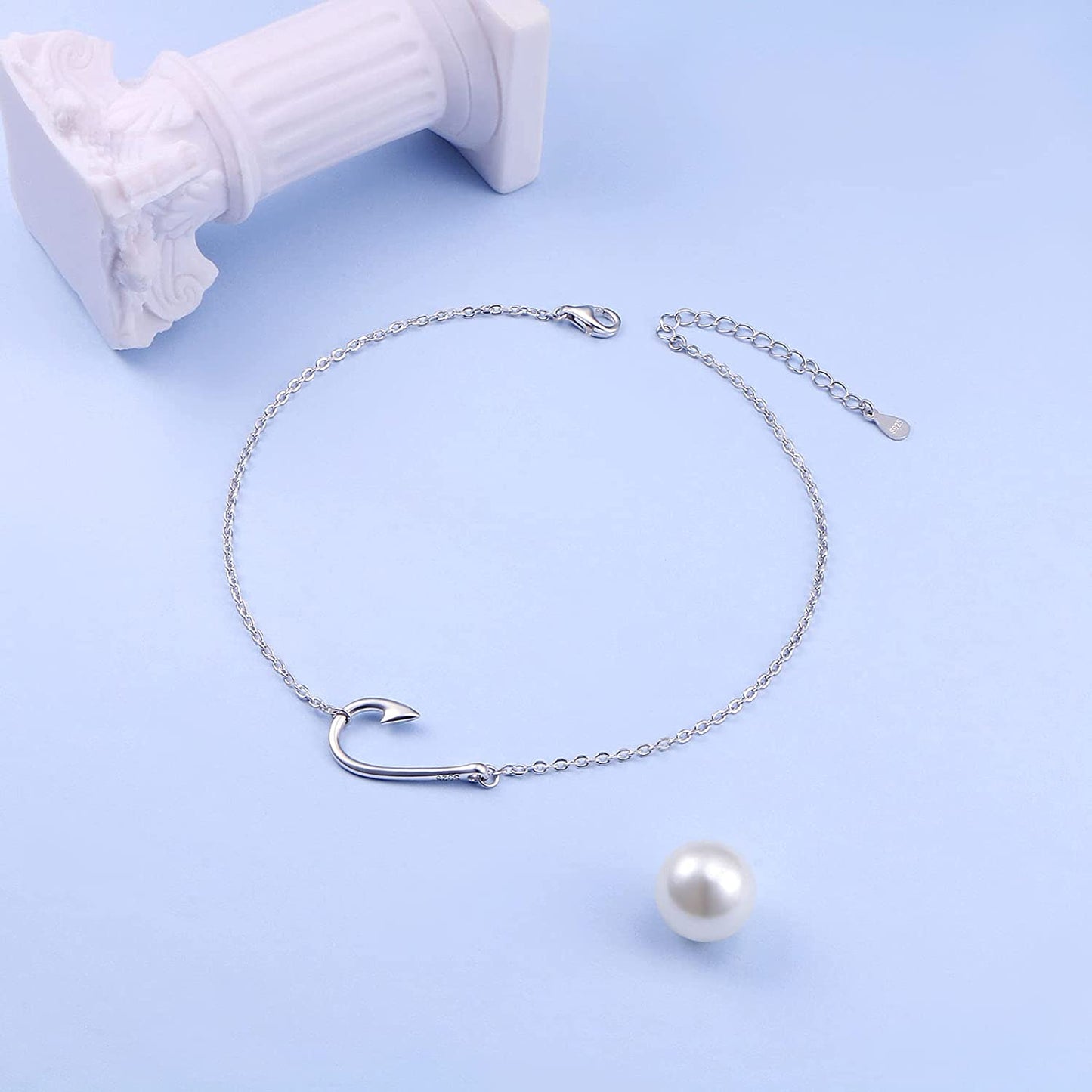 DAOCHONG Anklet for Women S925 Sterling Silver Adjustable Foot Chain Ankle Bracelet Anklets Jewelry Apparel & Accessories > Jewelry > Anklets harmonyball jewelry   