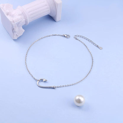 DAOCHONG Anklet for Women S925 Sterling Silver Adjustable Foot Chain Ankle Bracelet Anklets Jewelry Apparel & Accessories > Jewelry > Anklets harmonyball jewelry   