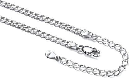 Chicsilver 925 Sterling Silver Ankle Bracelet for Women, Simple Durable Cuban Link/Figaro/Twist Rope Chain Anklets for Beach Party(With Gift Box) Apparel & Accessories > Jewelry > Anklets ChicSilver Jewelry   