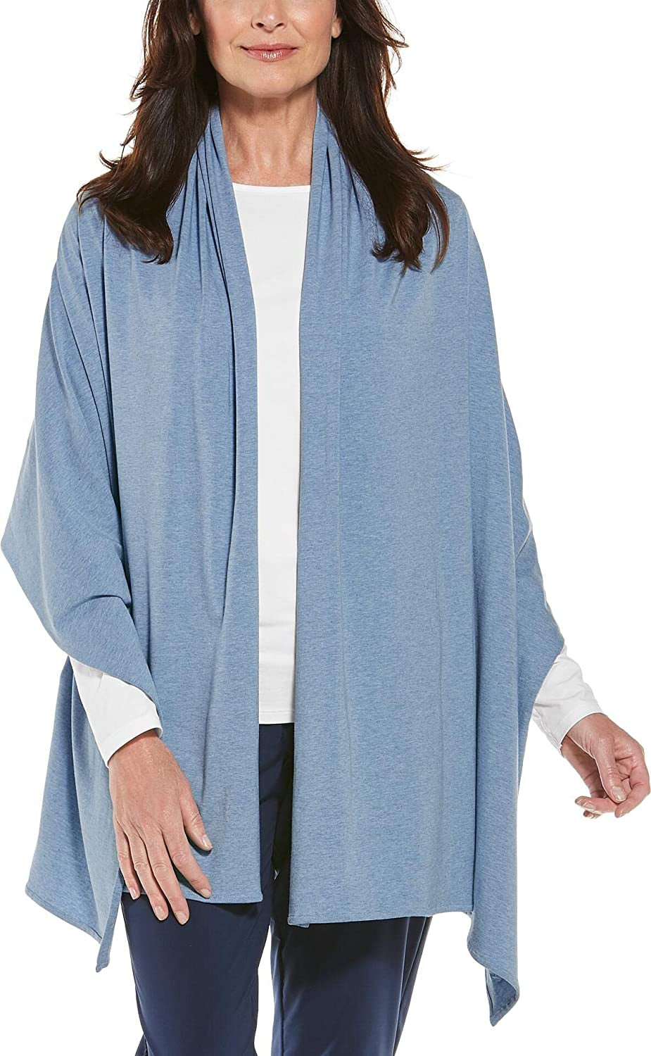 Coolibar UPF 50+ Women'S Sanibel Everyday Beach Shawl - Sun Protective Apparel & Accessories > Clothing Accessories > Scarves & Shawls Coolibar Light Blue Heather One Size 