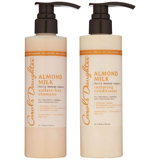 Carol’S Daughter Almond Milk Daily Damage Repair Sulfate Free Shampoo and Conditioner Set for Damaged Hair, Shampoo and Restoring Hair Conditioner with Shea and Aloe Health & Beauty > Personal Care > Hair Care Carol's Daughter   