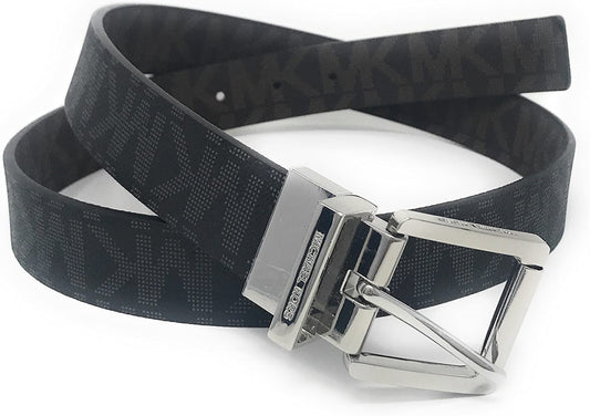 Michael Kors Women'S 30Mm Brown to Black Reversible MK Logo Monogram Synthetic Leather Belt Apparel & Accessories > Clothing Accessories > Belts Michael Kors   