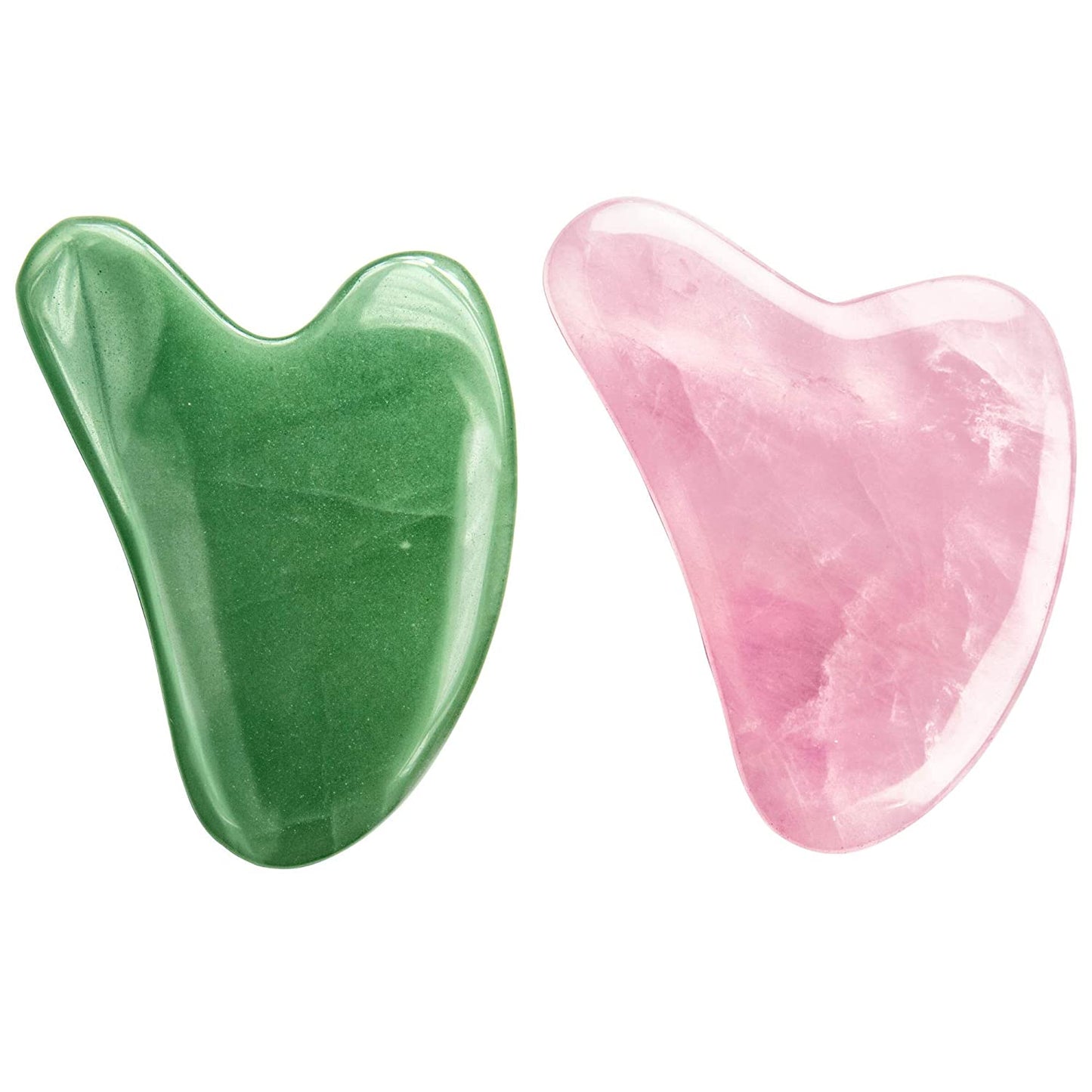 Rose Quartz and Jade Gua Sha Massage Tool for Facial Massage, Green Aventurine, Authentic Gua Sha Stones for Lymphatic Drainage Health & Beauty > Personal Care > Cosmetics > Cosmetic Tools > Skin Care Tools INOTKA   