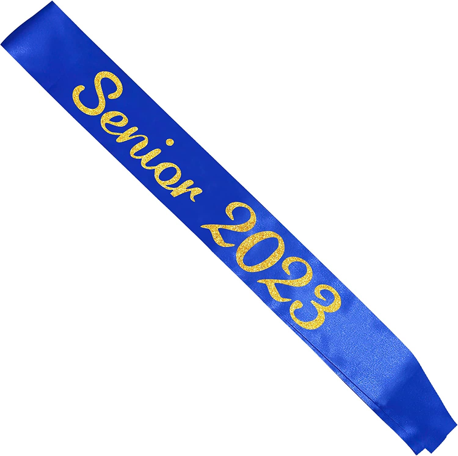 Blue Senior 2023 Satin Sash - 2023 Graduation Sash - Finally Graduated - Senior Cheer Sash - Cheerleader Sash - Competition Sash Apparel & Accessories > Clothing Accessories > Sashes Partyprops   