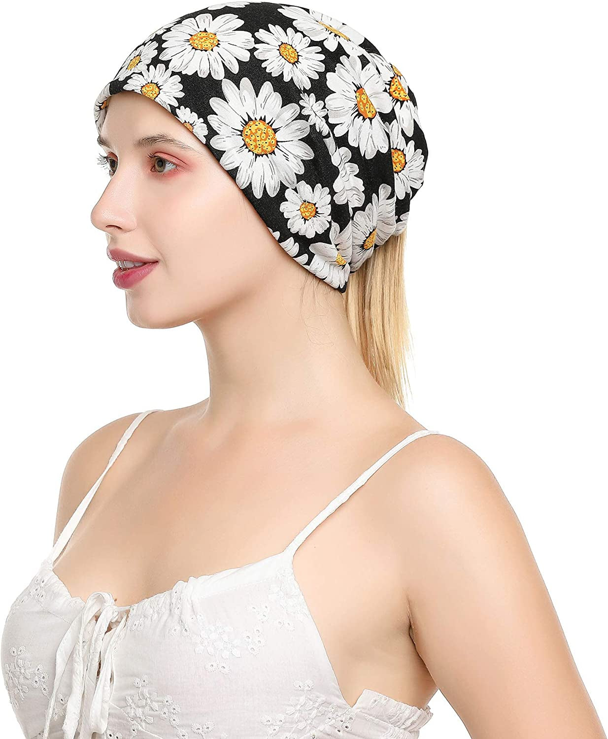 HONENNA Printed Turban Headband Chemo Cap Soft Sleep Beanie Apparel & Accessories > Clothing Accessories > Headwear HONENNA   