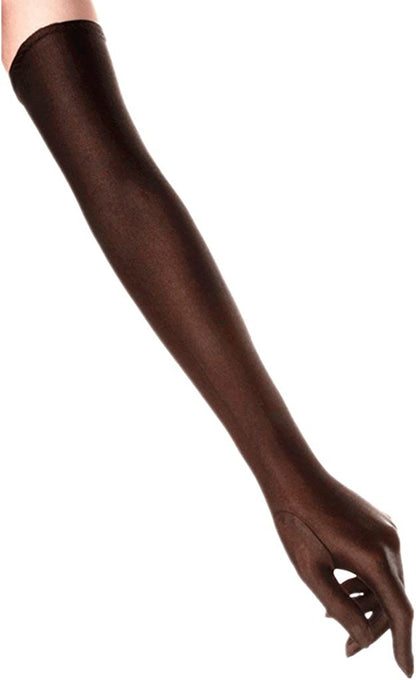 Dreamhigh Womens 22 " Finger Mittens over Elbow Long Black /White Evening Gloves Apparel & Accessories > Clothing Accessories > Gloves & Mittens DreamHigh Brown  