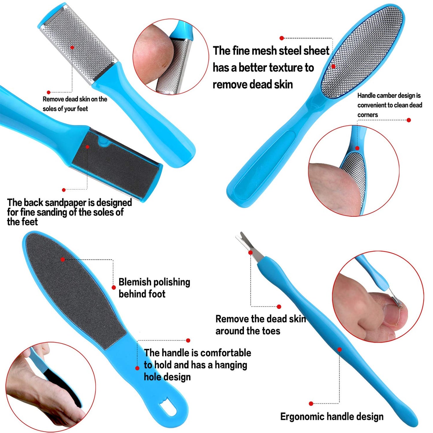 Pedicure Kit Professional Manicure and Pedicure Tools Supplies Set 16 Pieces Foot Care Kit Feet Set for Women Men Health & Beauty > Personal Care > Foot Care N&A   