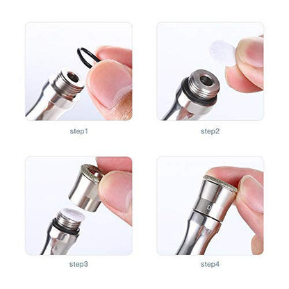 Nmeisi Microdermabrasion Tips and Wands Diamond Dermabrasion Skin Exfoliator Tool-9Pcs Stainless Steel Diamond Derbrasion Replacement Tips, 3Pcs Microdermabrasion Wands, 50Pcs Cotton Filter Health & Beauty > Personal Care > Cosmetics > Cosmetic Tools > Skin Care Tools Nmeisi   