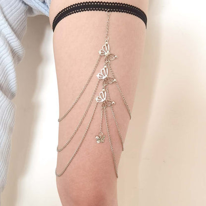 Sexy Body Chain Wavy Snake Leg Chain Jewelry for Women Butterfly Pendant Layered Leg Chain Necklace for Girls Apparel & Accessories > Jewelry > Body Jewelry CHAKRA HEALING REIKI CHR   