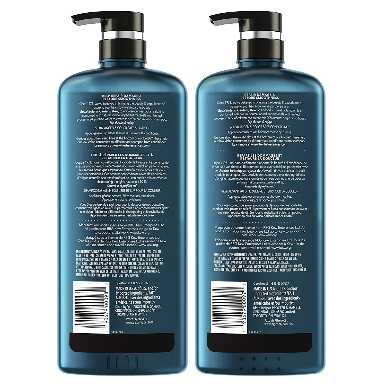 Herbal Essences Shampoo and Conditioner Set Repairing Argan Oil of Morocco with Natural Source Ingredients, Color Safe, Biorenew, 20.2 Fl Oz, 2 Count Health & Beauty > Personal Care > Hair Care Herbal Essences   