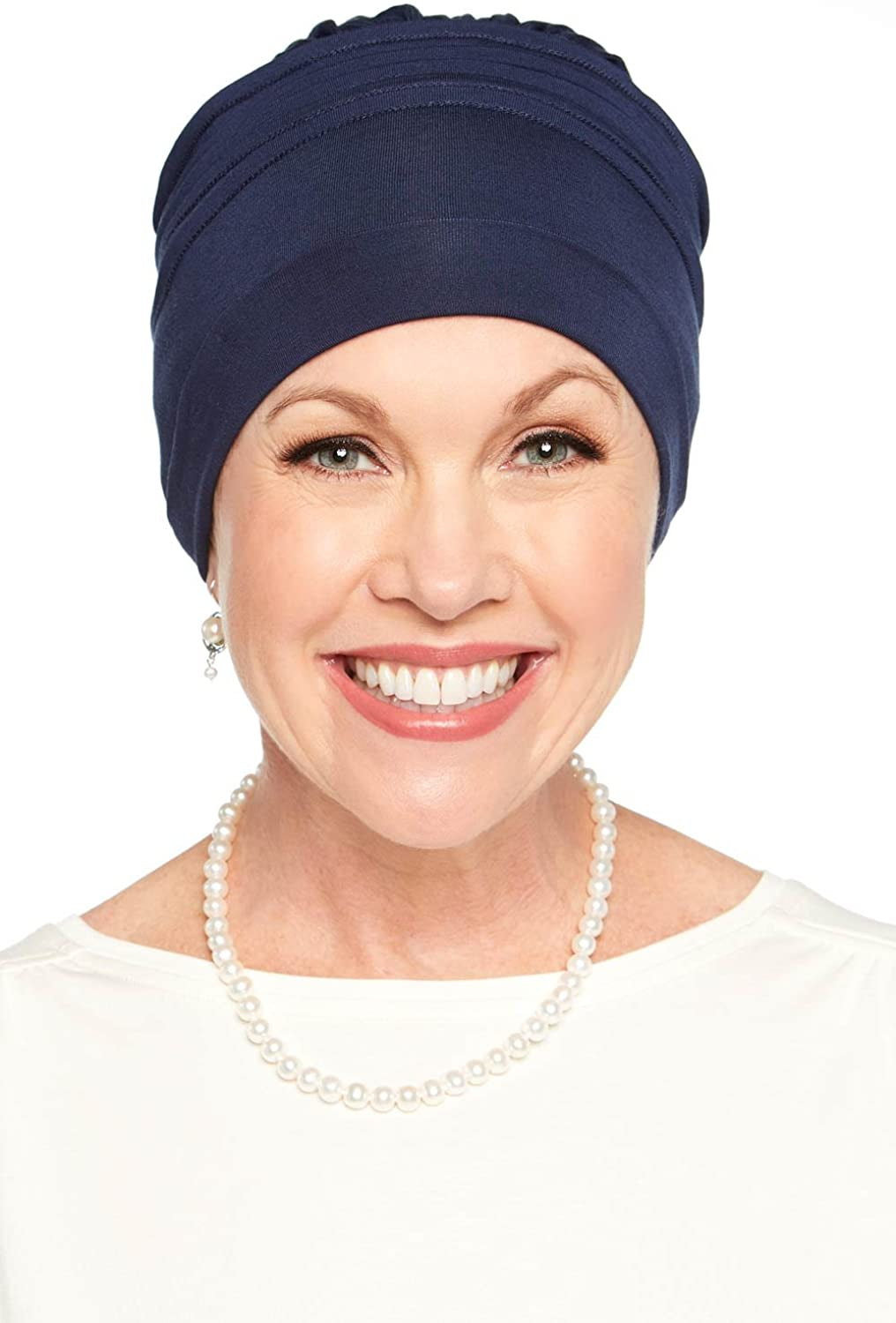Cardani Meridian Beanie Cap & Volumizer Turban Viscose from Bamboo Hat Apparel & Accessories > Clothing Accessories > Headwear Cardani Luxury Bamboo - Midnight Blue One Size 