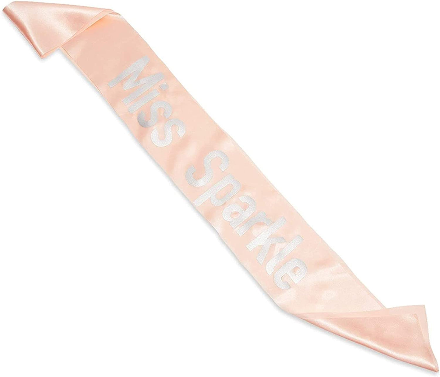 Shell Pink Satin Sashes for Pageants, Bachelorette Party, Prom (4 X 33 In, 24 Pack) Apparel & Accessories > Clothing Accessories > Sashes Sparkle and Bash   