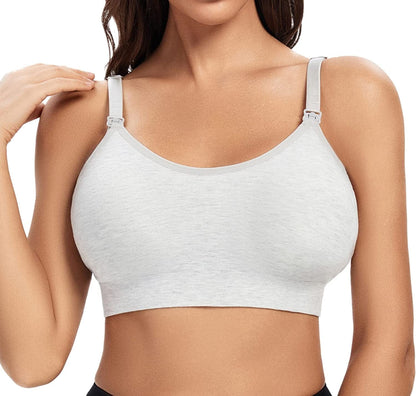 5Pack Nursing Bra Full Coverage for Breastfeeding,Maternity Sleeping Wirefree Push up Nursing Bra