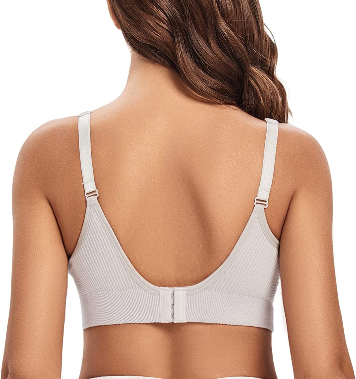 5Pack Nursing Bra Full Coverage for Breastfeeding,Maternity Sleeping Wirefree Push up Nursing Bra