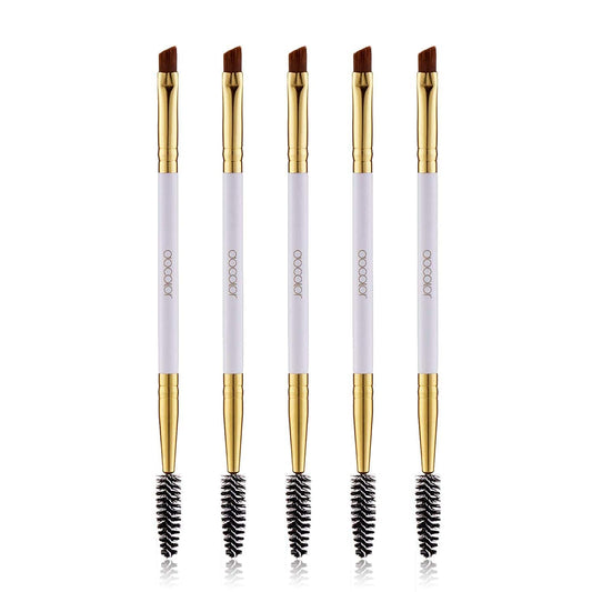 5Pcs Docolor Duo Eyebrow Brush, Professional Eye Makeup Tool, Eyeshadow Brush and Spoolie Brush White Health & Beauty > Personal Care > Cosmetics > Cosmetic Tools > Makeup Tools Docolor 5pcs white  