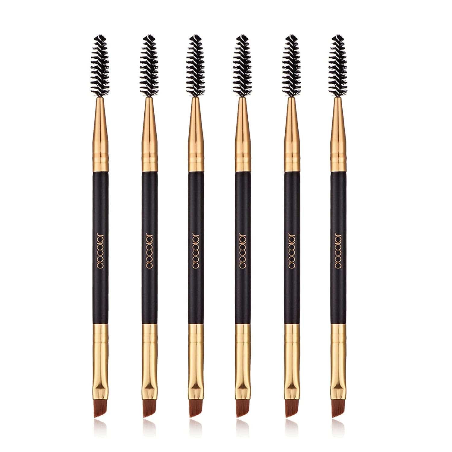 5Pcs Docolor Duo Eyebrow Brush, Professional Eye Makeup Tool, Eyeshadow Brush and Spoolie Brush White Health & Beauty > Personal Care > Cosmetics > Cosmetic Tools > Makeup Tools Docolor 6pcs black  