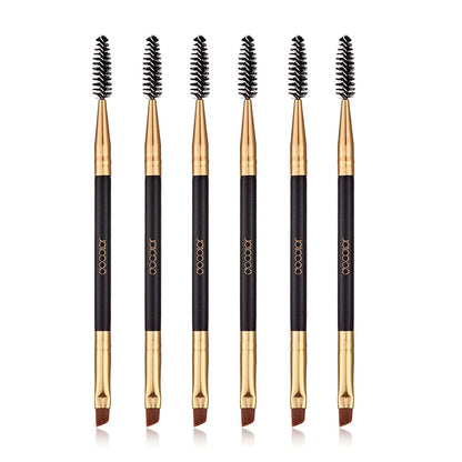 5Pcs Docolor Duo Eyebrow Brush, Professional Eye Makeup Tool, Eyeshadow Brush and Spoolie Brush White Health & Beauty > Personal Care > Cosmetics > Cosmetic Tools > Makeup Tools Docolor 6pcs black  