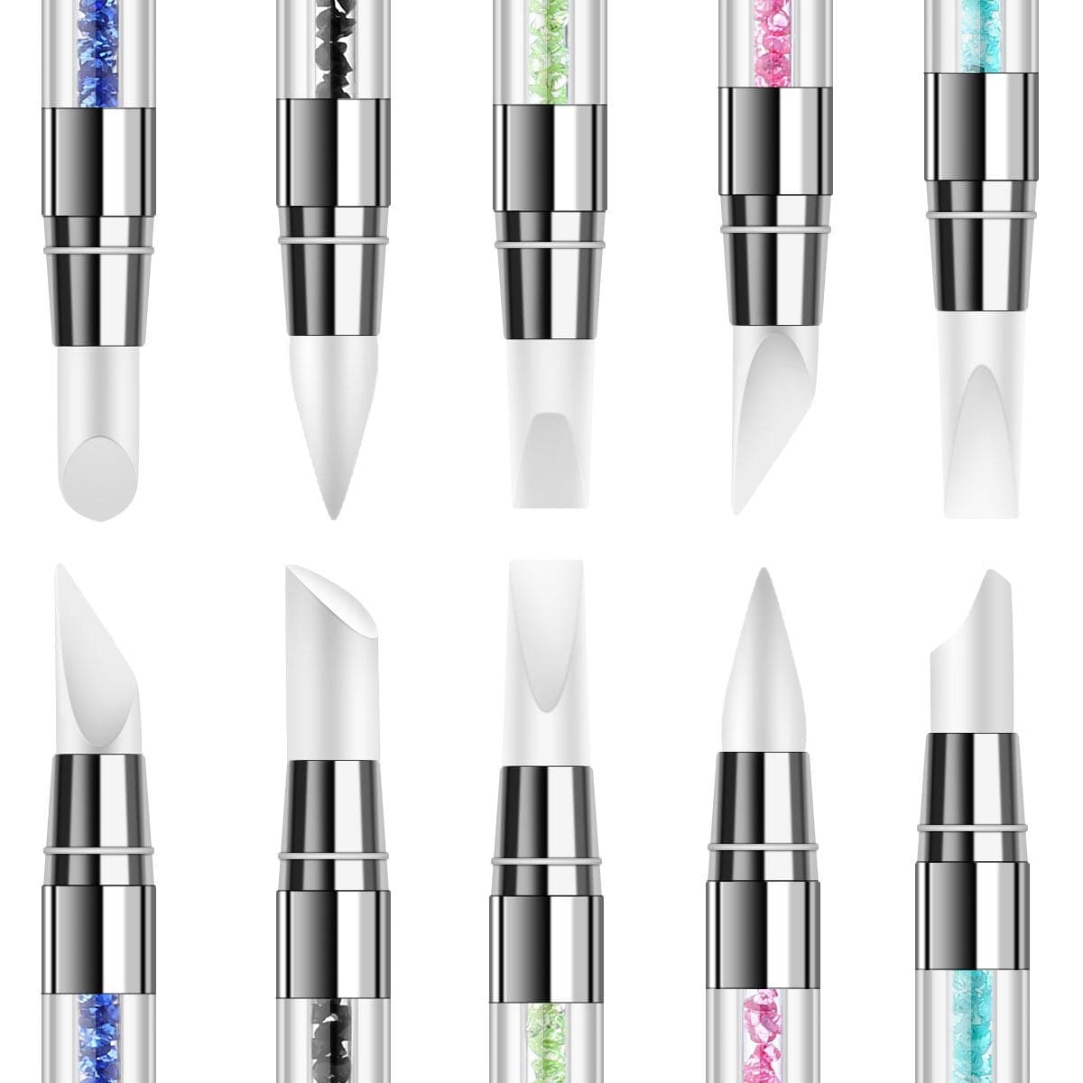 5Pcs Nail Art Sculpture Pen Dual Tipped Silicone Nail Tool Rhinestone Nail Polish Carving Pen Rubber Tip Nail Brushes Health & Beauty > Personal Care > Cosmetics > Cosmetic Tools > Nail Tools BTYMS   