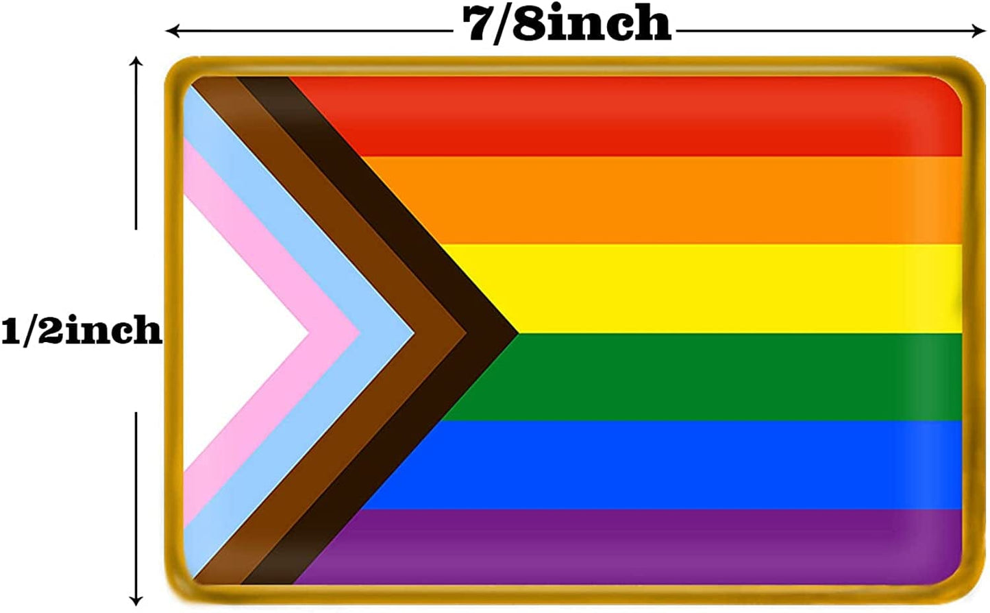 6/12/24/48Pcs Inclusive Progress Pride Pin Rainbow Gay Flag LGBT Enamel Progressive Lapel Pins Bulk Decoration for Clothes and Bags Gifts